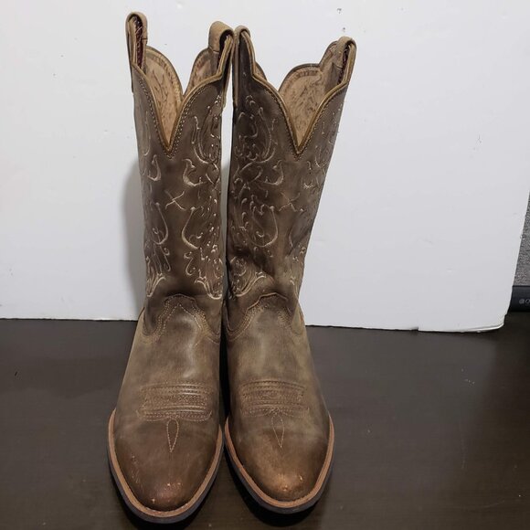 Twisted X WWT0025 Brown Leather Women Western Cowgirl STITCHED Boots 9,5B - Picture 2 of 14